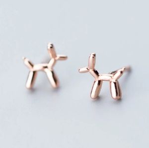 925 Sterling Silver Rose Gold Animal Balloon Dog